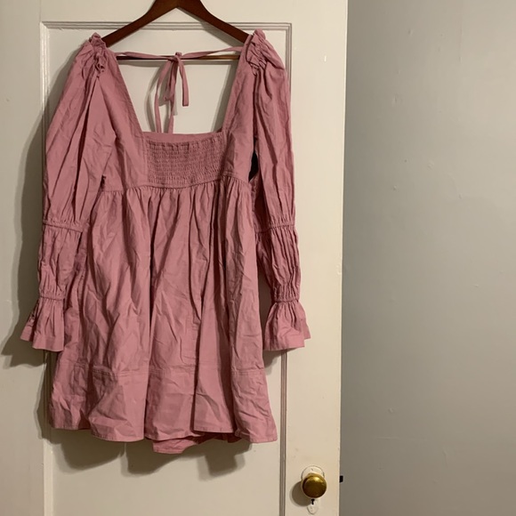 ✨ NWOT Anthropologie Square-Neck Corduroy Babydoll Mini Dress Sz L - Picture 8 of 10